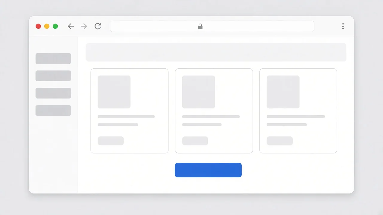 Abstract browser layout for corporate online banking